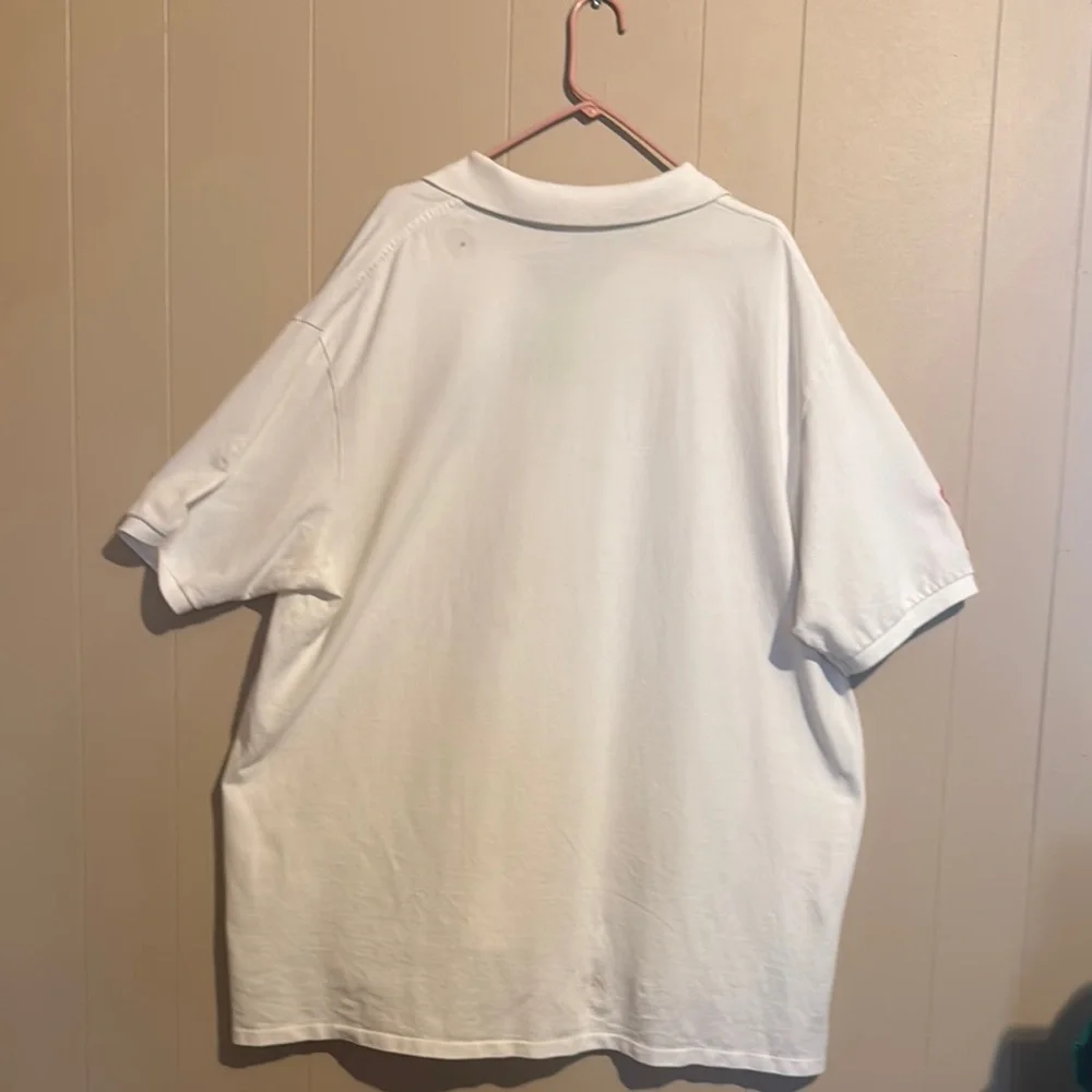 VTG RALPH LAUREN Polo Big Pony 4XL Short Sleeve Shirt White Golf Vintage *Flawed